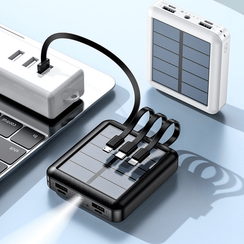 Mini Carregador Portátil SolarX™ - Multifuncional de Energia Solar e Carregamento Turbo