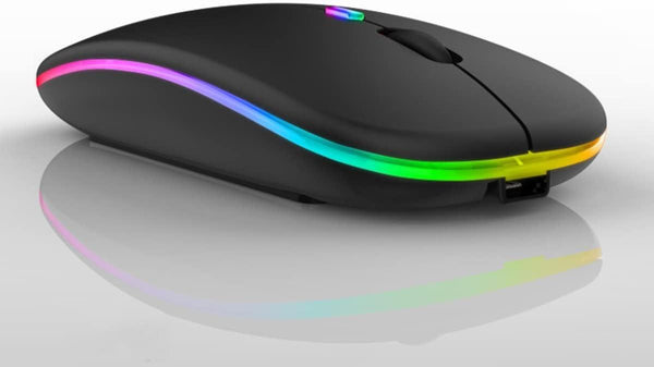 Mouse Sem Fio USB Recarregável RGB Led