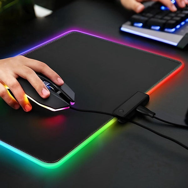 Mouse Pad USB Grande RGB Led Antiderrapante